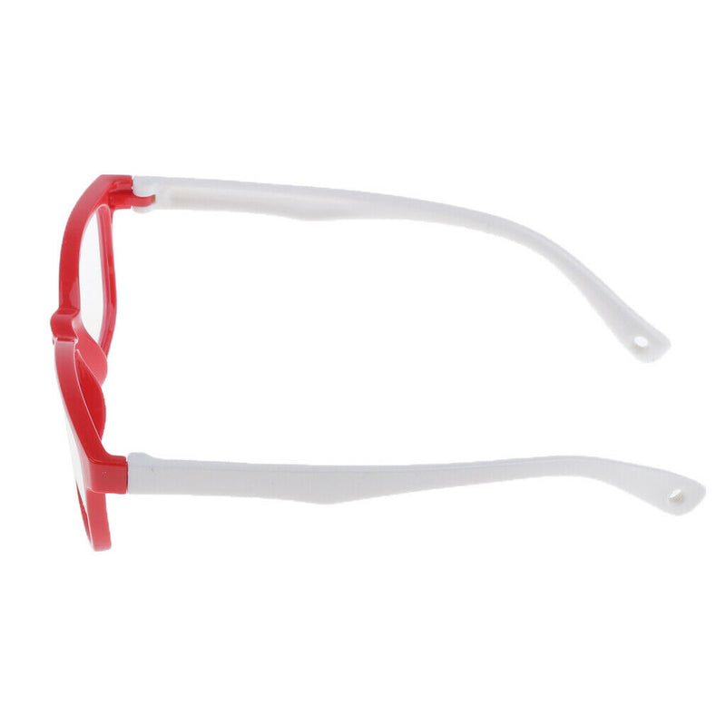 2PCS New Kid Stylish Eye Glasses Anti Eyestrain Soft Silicone Frame Glasses