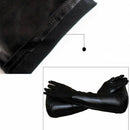 Long gloves in leather optics One Size Black - Black X6M8
