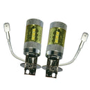 Pack of 2 H3 80W 800LM Car Yellow LED DRL Fog Light Driving Lamp Replacemet