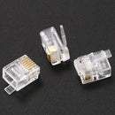 RJ11 6P6C Modular Plug Telephone Adapter Connector Line End 50pcs B1X5