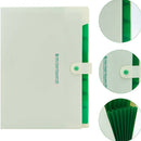 Expanding File Folders, 4PCS Plastic A4 Expandable File Folder with 8 Pocke U5E2
