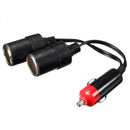 Two-Way Socket 12V Power DC Car Cigarette Lighter Charger Splitter Lead Cab