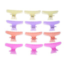 12pcs/Set Salon Hairdressing Butterfly Clips 4 Colors Hairpin Styling Tool