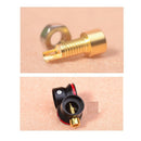 2Pieces MMCX Plug Female Straight Connector Screws Headphone Copper Plated Nuts