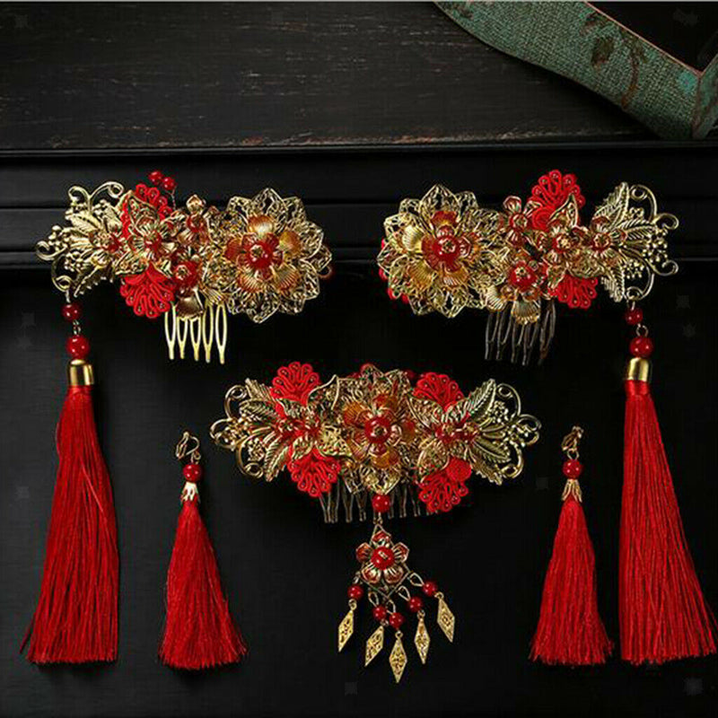 Unforgettable Classical Chinese Wedding Hair Accessories Chic Bridal Headdress