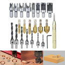 23Pieces Professional Woodworking Chamfer Drilling Tool Woodworking Accessory