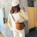 Fashion Crossbody Bag Women PU Leather Shoulder Saddle Bags (Light Brown)