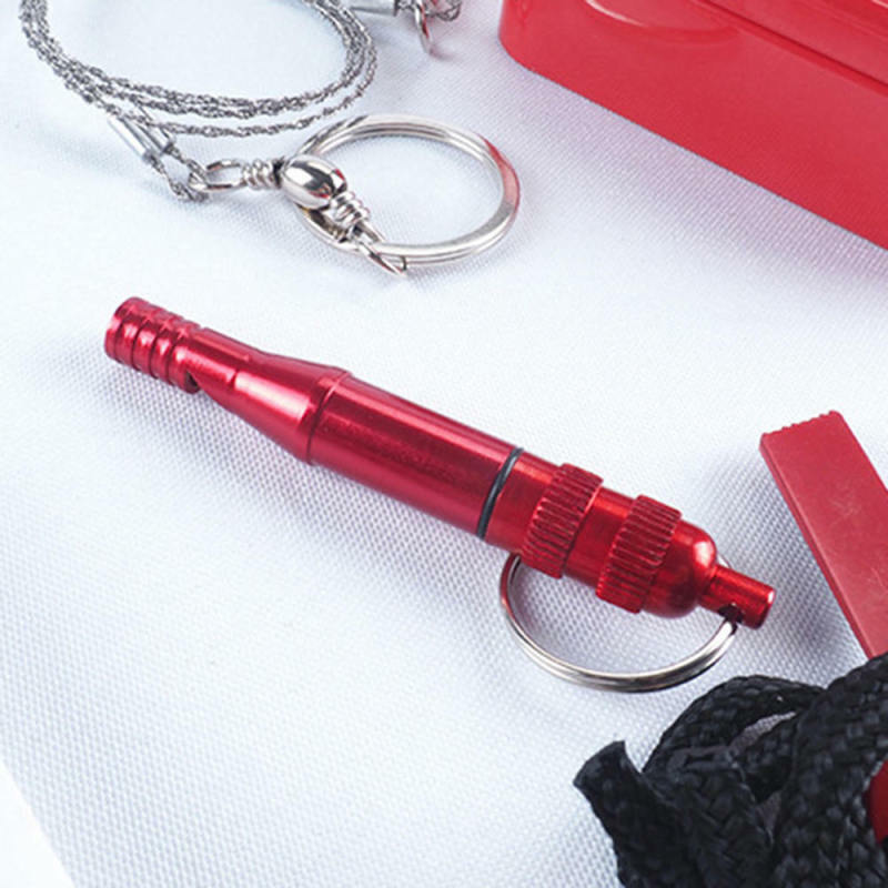 Portable 6 in 1 SOS Outdoor Emergency Survival Equipment Kit Gear Camping Tool