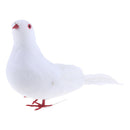 Foam Feather Artificial White Dove/Pigeon Bird Decor Craft Handmade, Pack of 2
