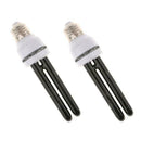 2x 220V Ultraviolet Blacklight Fluorescent Lightbulb Straight Type - 15W