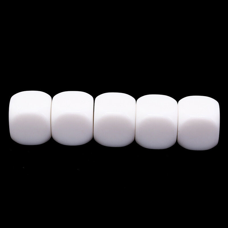5Pcs 20Mm Blank Dice White Rounded Corner D6 Children Teching Diy D â„–[