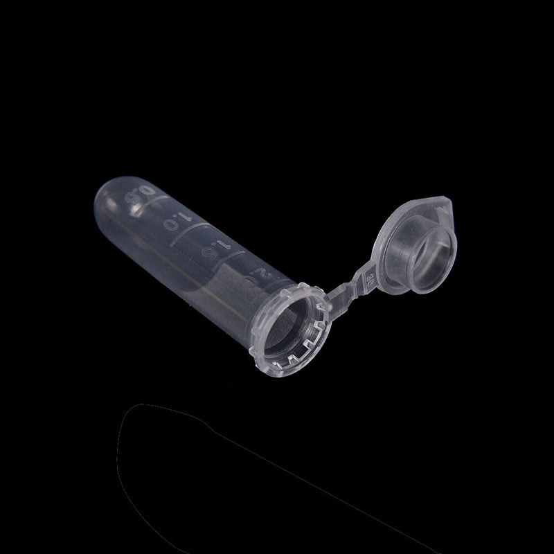 100pcs 2ml Micro Centrifuge Tube Vial Clear Plastic Vials Container Snap Cap_SE