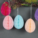 14PCS Easter Egg Silhouette Hanging Decorations - Honeycomb Hanging Paper BaF7O9