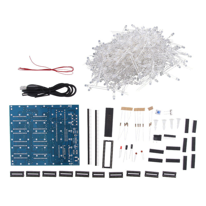 DIY 3D8 LED Mini Cube 8 * 8 * 8 CUBE 8 Kits / Junior Gift Supports ArduinÃŽÅ¸