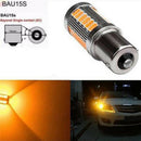 2Pcs Amber P21W 1156 Ba15S Led Bulb 5730 Smd Super Bright Car Light Gw