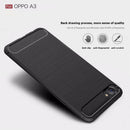 Carbon Fiber Soft TPU Protective Cover Phone Case for OPPO A3 Series Black A