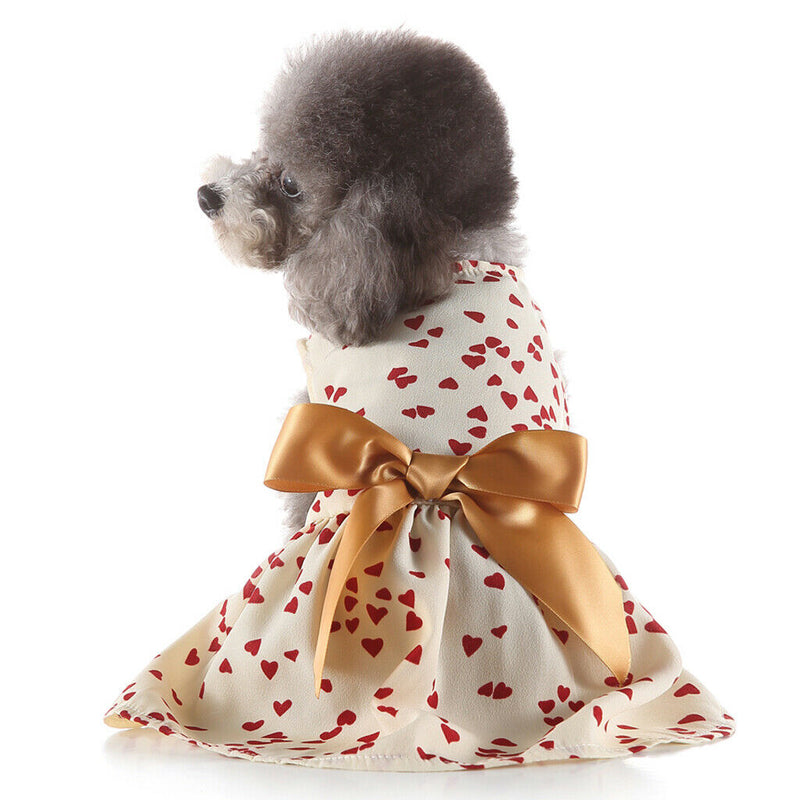 2pcs/set Pet Outdoor Dress For Pet Princess Costume Xmas Year Party Decor