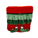 Christmas Fairy Legs Chair Covers Stool Cover Festival New Year Decor (A)
