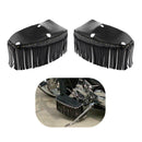 Left & Right Rear Floor Board Tassel Cover Motorcycle Driver Floorboard Fringe