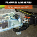 Trailer Hitch Coupler Small Lock Zinc Alloy 1/4 Inch Pretty C5G4 K4Z5