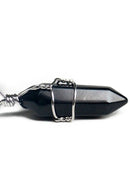 Chic Crystal Bead Stone Pendant for Necklace Black onyx stone V4O7