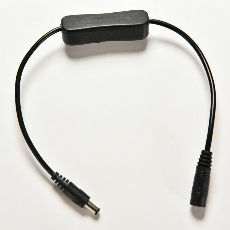 In-Line Power Switch ON/OFF 2.1mm/5.5mm Cable Jack Arduino Plug 12V Economic Bj