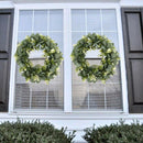 Round Natural Door Wreath Home Wall Green Leaf Garland Decors Romantic