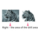 Black White Leopard 5D Animal Diamond Embroidery Full Round Drill Diy Diamo