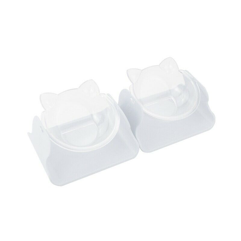 Pet Bowl Adjustable 15 Degree Inclined Cat Rice Bowl Cat Food Water Bowl Tr F7J4