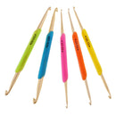 5Pcs Crochet Hook Set Knitting Needles Multi Colour Aluminum with Dual Heads