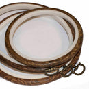 Embroidery Hoops and Cross Stitch Hoops | Imitated Wood Display Frame - Cir H6I9