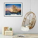 5D DIY Full Drill Diamond Painting Sailboat Embroidery Craft Kit Home Decor