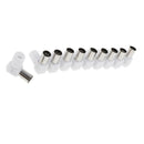10pcs RF Female Plug+10pcs RF Male Plug Coaxial Connector Adapter for TV
