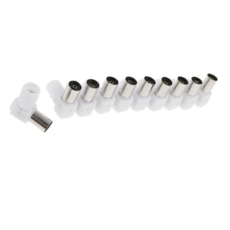 10pcs RF Female Plug+10pcs RF Male Plug Coaxial Connector Adapter for TV