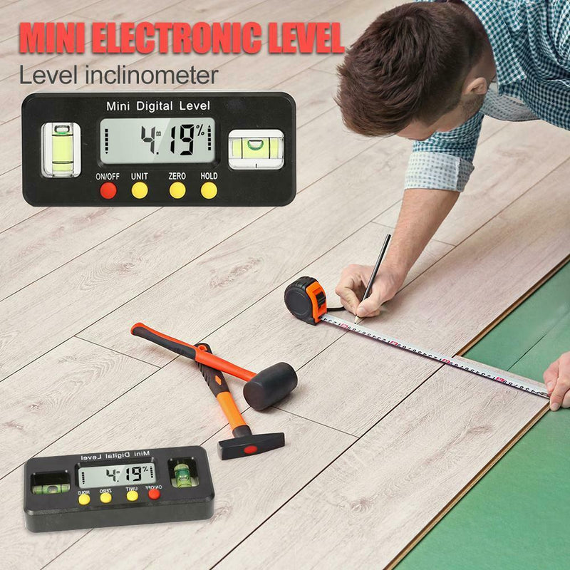 Mini Digital Level Protractor Inclinometer Angle Bevel Box Caliper (Black) A