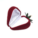 Velvet Strawberry Jewelry Box Wedding Rings Earrings Display Gifts Box HoldWG Gw