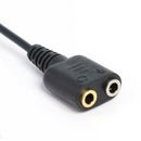 2.5mm Plug to 3.5mm Headphone+Mic Jack Adapter Cable for Panasonic Phone A