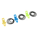 3PCS ABS Plastic Fishing Rod Hook Keeper Holder with Elastic Rubber O-Rings