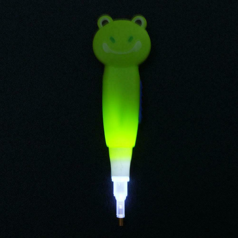 5D DIY Diamond Painting Cross Stitch 1 Head Point Drill Pen with Light(Frog