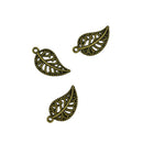 Wholesale 200pcs Filigree Hollow Leaf Charms Pendants Jewelry Findings DIY