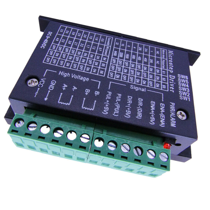 Nema42/57/86 Stepper Motor Driver Controller TB6600 4A 256micsteps 9~40VDC CNC