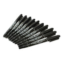 10PCS Fine Dual Heads Marking Pen Marker Waterproofink Thin Nib Black