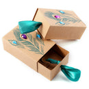 Peacock feather candy drawer box design wedding supplies artificial rhinest G5X3