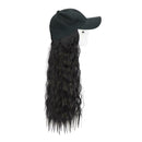 Fashion Women Long Curly Hair Full Wig Baseball Cap Hat Wigs Wavy Long Daily Wig