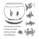 Fish Tank Silicone Clear Seal Stamp for DIY Photo Album Emboss Paper Card A