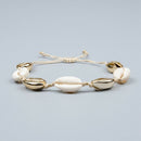 Handmade Natural Seashell Hand Knit Bracelet Shells Bracelets Beaded Strand