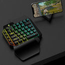 USB Wired One-Handed Gaming Keyboard Gorgeous Backlight 39 Keys Mini Keypad