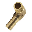 8mm Hose x 3/8" Male Thread 90 Degree Brass Elbow Barb Coupler Connector P8Z8