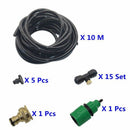 Diy Garden Drip Irrigation System Garden Hose Kits 10M 4/7Mm Hose 15 Pcs Lo