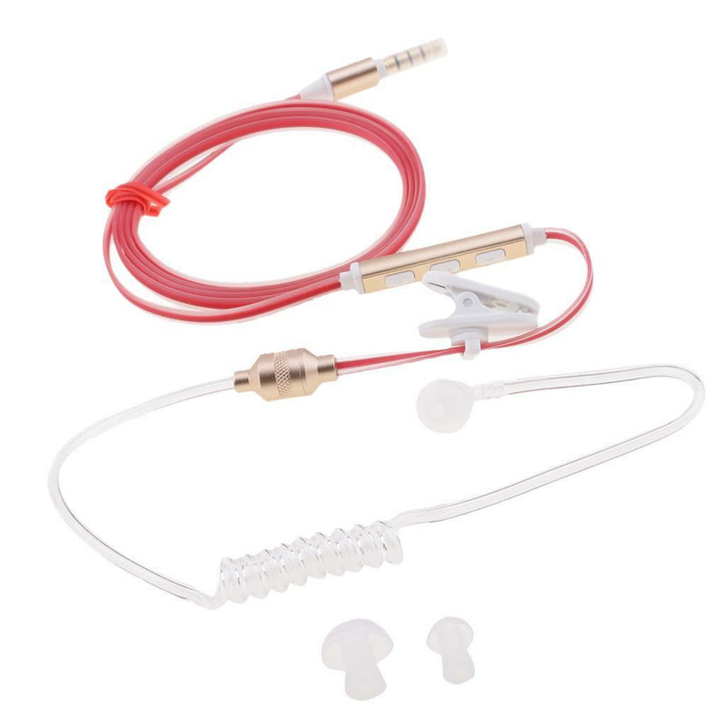 3.5mm Mono Acoustic Tube Earpiece Headset Earbud for Security Guard System